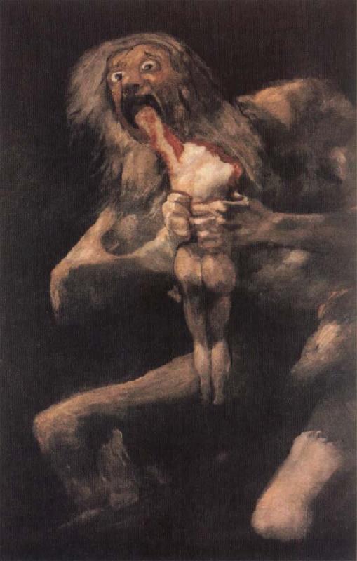Francisco de goya y Lucientes Devouring One of his Children oil painting image